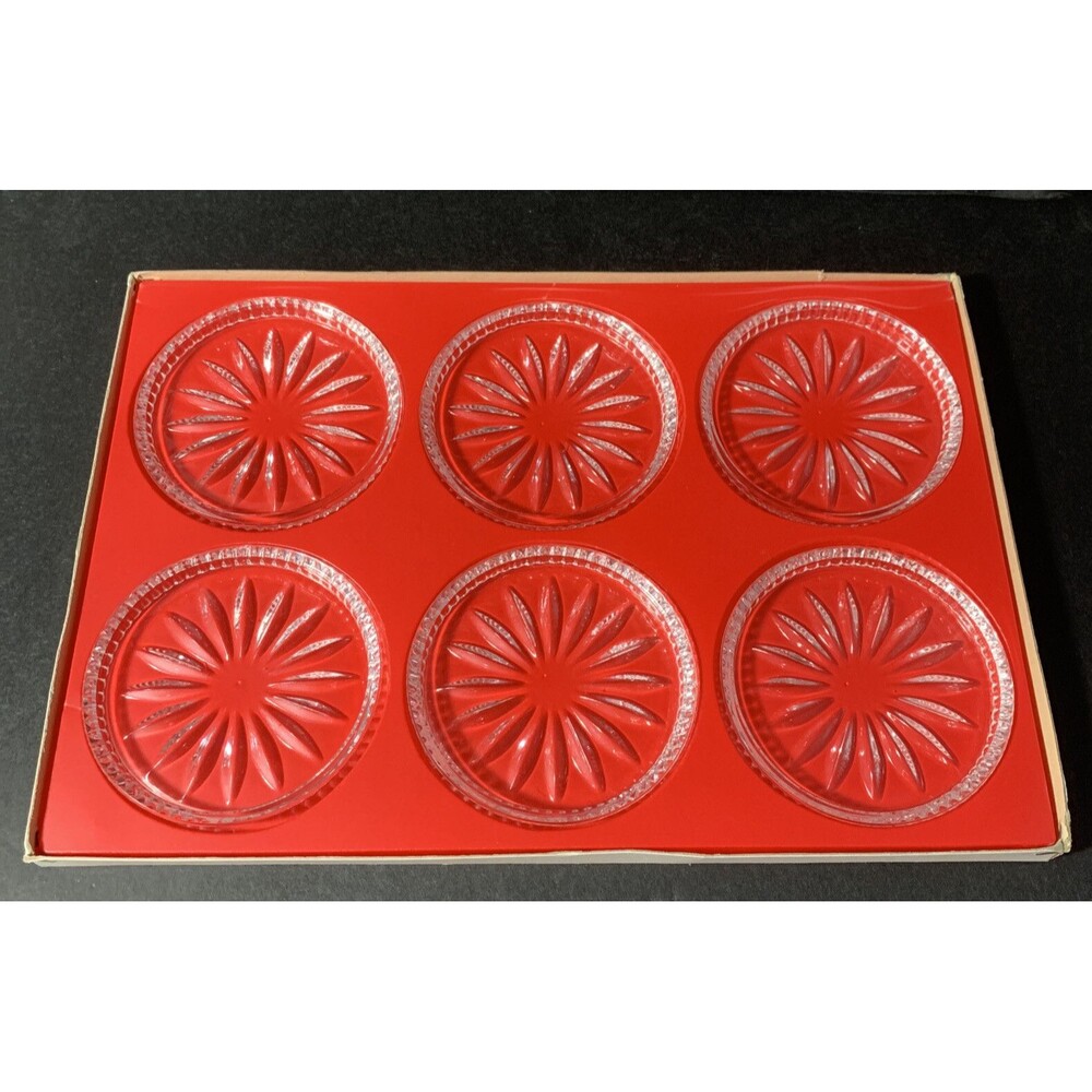 Vintage Warmensteinach Germany Crystal Coaster Set of 6 Germany - Picture 2 of 5
